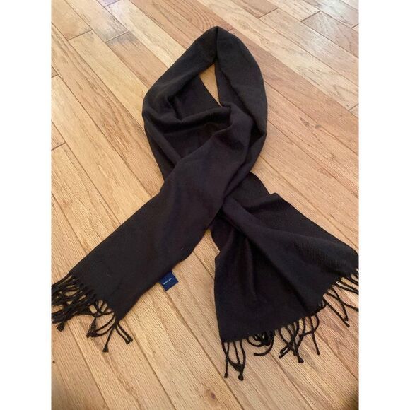 Unbranded, women's brown rectangle, acrylic with fringe ends scarf OS - Picture 1 of 3